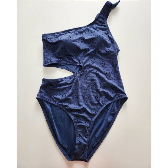 Aqua Swim One Shoulder Side Cutout One Piece - Picture 2 of 3